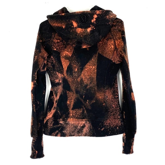 Lululemon Scuba Hoodie Black Custom Bleached 8 - Picture 4 of 16